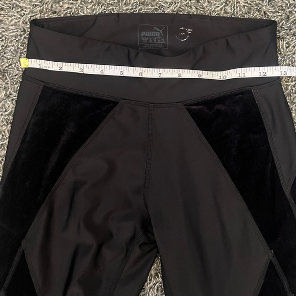 Puma “Explosive Tights” | Black Leggings w/ Velvet Side Accents | Size Medium - Picture 4 of 10